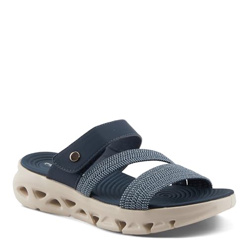 Flexus Women's GALVANESA Slides – Adjustable Hook and Loop Wedge Sandals with Anatomic Footbed and Sporty Outsole2