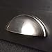 South Main Hardware 25-Pack, SH387-SN-25 Modern Bin Cup Drawer Handle Pull, 3