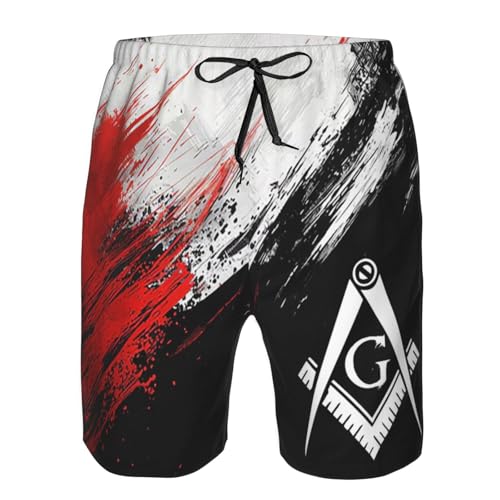 Freemason Masonic Gift Mens Swim Trunks Board Shorts Quick Dry Mens Swim Shorts Summer Beach Short with Pockets2