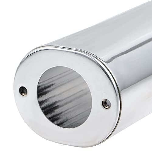 Bid4Ze Chrome Front Extend Fork Slider Covers Compatible With Harley Flt Flht 1999-2013, Flst 2000-2017, H-D Fl Trikes 2009-2013 #TOP4