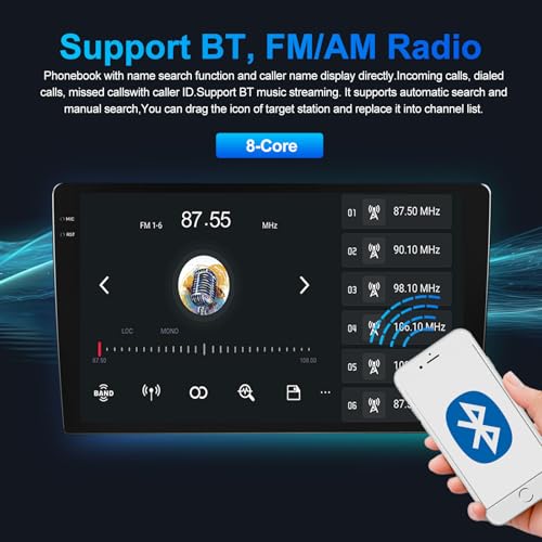 Image of Car Radio Stereo Upgrade for Toyota Hilux 2015-2025 Right Hand Drive Only,13 inch QLED Touch Screen,8-core Head Unit 8GB+128GB with CarPlay /Android Auto,Steering Wheel Control,GPS Navigation