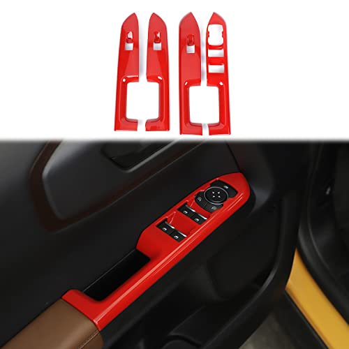 Garnitures interieur d'interrupteur de fenetre pour Bronco Sport finition rouge premium x4
