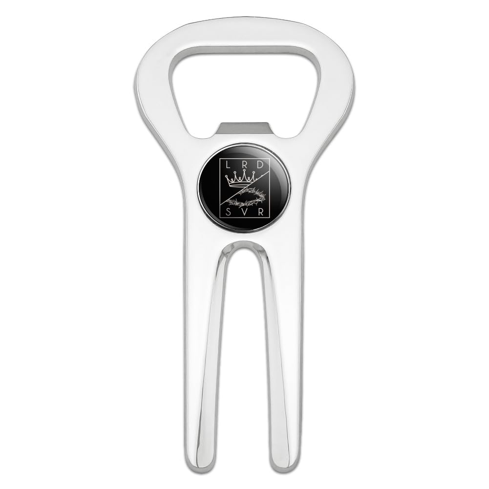 Graphics & More Christian Lord and Savior Crown Golf Golfing Divot Repair Tool Bottle Opener