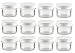 Nakpunar 12 pcs, 4 oz Mason Glass Jars with White Lids for Jam, Honey, Wedding Favors, Shower Favors, Baby Foods, Canning, spices