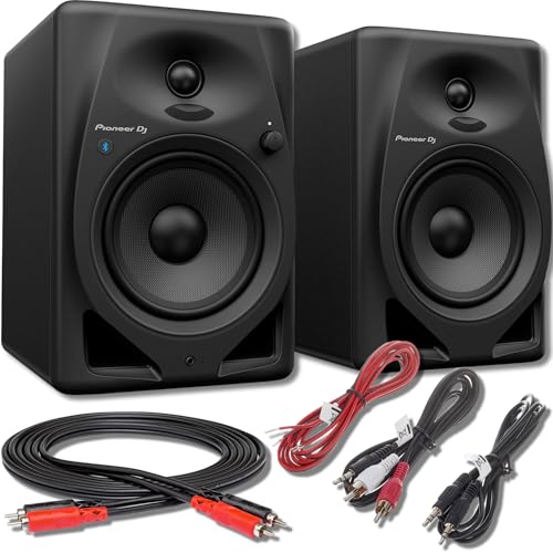 Pioneer DM-50D-BT 5-inch Desktop Active Monitor Speaker (Pair) with Bluetooth (Includes Essential Cables)