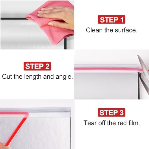 ToLanbbt Rubber Edge Trim U Channel, 1/16" Self Adhesive Sheet Metal Edge Guard Protector, EPDM Seal Strip for Car Doors, Steel Plates, Glass, Hatches, Table Corners, Fit 1/16"(1.6mm), 10Ft, Clear - 5
