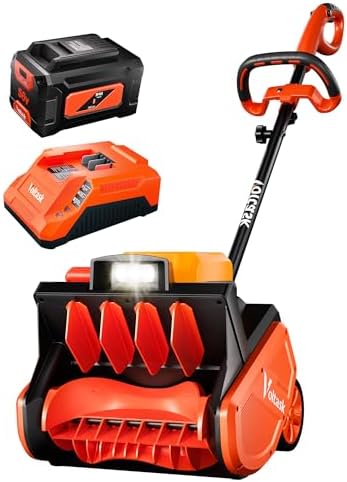 VOLTASK 56V Cordless Snow Shovel, 14" Electric Snow Blower, 2000W Brushless Motor Battery Snow Shovel, 26FT Throw Distance Snow Removal for Driveway/Steps/Patio/Sidewalk, with 4.0Ah Battery &amp; Charger