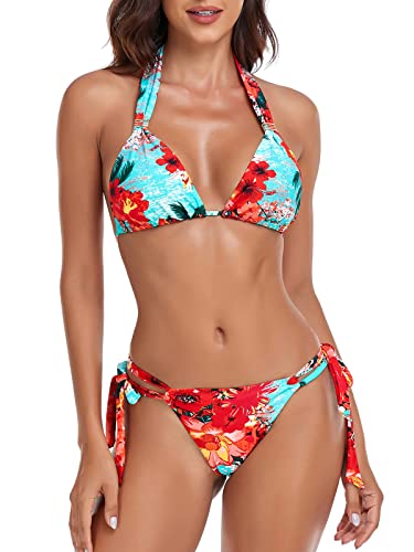 Bikini triangle push-up RELLECIGA anti-marque de bronzage avec string