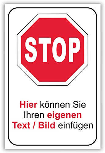 SCHILDER HIMMEL Individuelles Schild 'Einfahrt Freihalten' – Alu-Verbund, Verschiedene Größen & Befestigungen, Selbst Gestalten