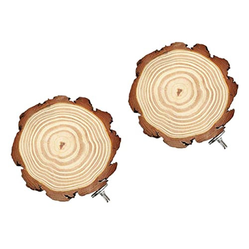 Hemoton 2pcs Wooden Bird Standing Rods Pet Birds Perch Platform Parrot Stand Board