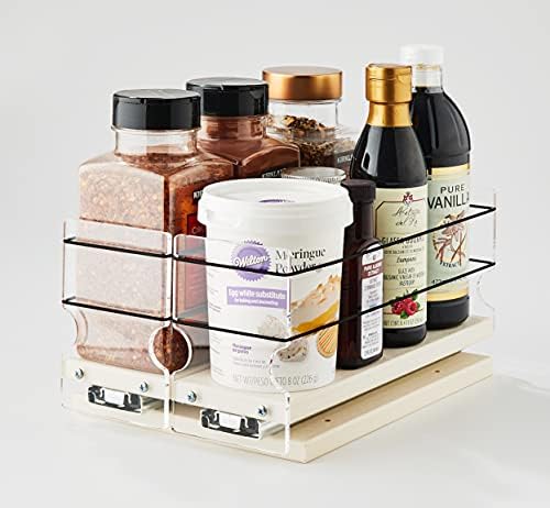 Vertical Spice - 33x1x11 DC - Spice Organizer - 2 Individual Cabinet Drawers for Large Containers - Size: 6.9" Width x 5.0" Height x 10.6" Depth - Made In USA