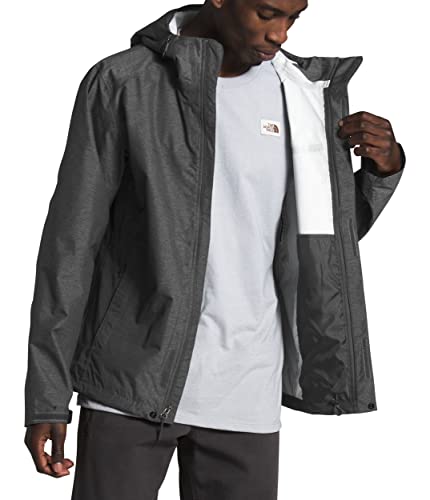 The North Face Men’s Venture 2 Waterproof Hooded Rain Jacket (Standard And Big & Tall Size), Tnf Dark Grey Heather/Tnf Dark Grey Heather/Tnf Black, Medium #TOP3