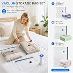 18 Pack Vacuum Storage Bags,Reusable Save 80% Space with Compression Packing Cubes for Luggage and Suitcase,Rechargeable Inflation & Deflation Dual Use - Image 3