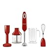 Smeg hand blender hbf02rdus red 4 pc attachments  urban country home decor