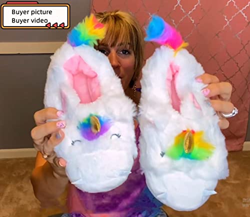 Girls Slippers Little Child Comfy Fleece Plush Slippers Unicorn Slippers Size 12-13 #TOP1