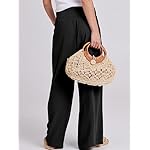 ANRABESS Women Linen Palazzo Pants Summer Boho Wide Leg High Waist Casual Lounge Pant 2025 Beach Travel Vacation Outfits - Image 4