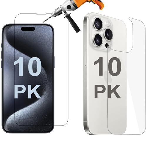 Film verre trempé iPhone 15 Pro Max protection avant arrière pour le quotidien