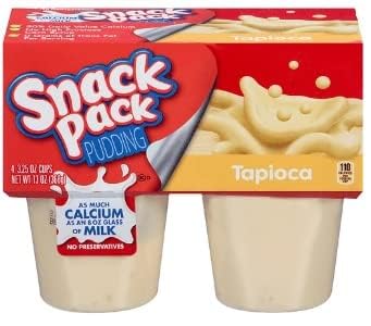 Snack Pudding Bundle with Chocolate, Vanilla, Chocolate Fudge, Butterscotch, and Tapioca, 4 Cups of Each Flavor (20 Cups Total) - with Two Make Your Day Sporks