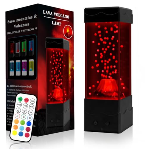 Nordreach Lámpara de estado de ánimo de lava de 9 pulgadas, 7 colores cambiantes, luz LED con efecto de lava ascendente, luz de noche líquida para dormitorios, habitaciones sensoriales, espacios de