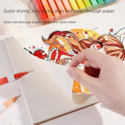 Image of SUPER TOY 12 Washable Acrylic Paint Pens Markers Soft Brush Tip for Drawing, Sketching, Calligraphy, Painting, Canvas, Glass, Plastic, Fabric & Creative Crafts