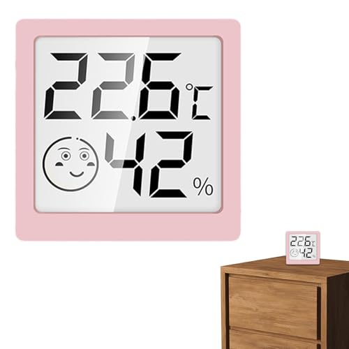 Higrómetro De Termómetro Digital: Pantalla De Humedad De Temperatura Portátil, Rastreador De Clima Interior Pequeño LCD | Medidor Electrónico Preciso Con Pantalla De Lectura Fácil Para Refrigerador Pa