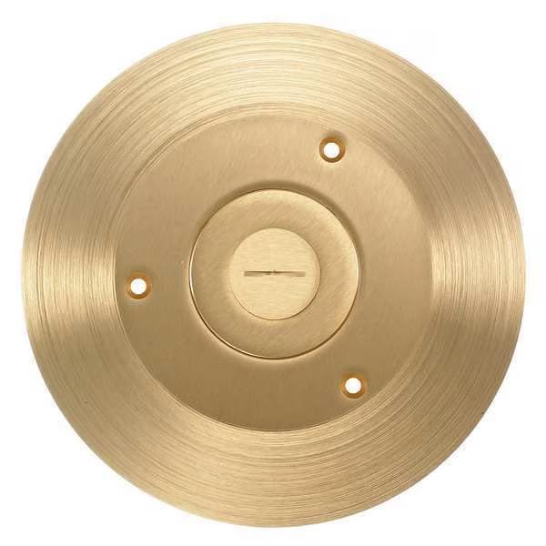 Floor Box Cover, Round, 6-1/4 in., Brass