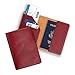 PEGAI Full-Grain Handmade Leather Passport Holder |Travel Wallet Cover Case with Credit Card Holder |Travel Document Organizer for Men and Women | Diplomat (Burgundy)