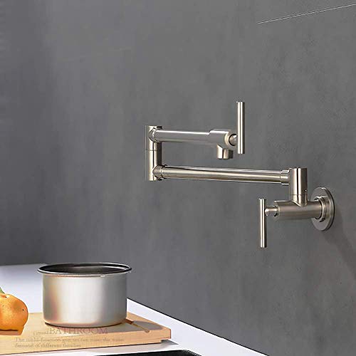 Robinet de Cuisine en Laiton Pliant avec Bras Oscillant pour Eau Froide