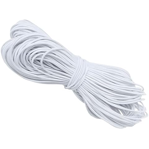 WedDecor 1.5mm White Elastic Cord for Crafts Cover