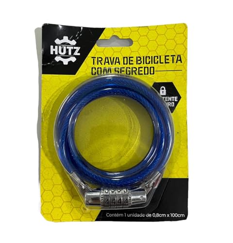 Cadeado Antifurto Para Bike 1m Com Segredo Trava em Aço Inoxidável Combinação Numérica Senha Única R