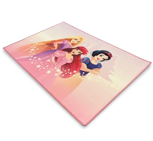 hermet Tapis avec antidérapant Princess pour Chambre d'enfant, Impression numérique, Dimensions 80 x 120 cm, pesonnages Disney Marvel