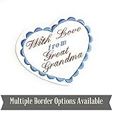 Personalized Quilt Label Sew On Embroidered Quilt Label Personalized 5x6 inch Heart Label