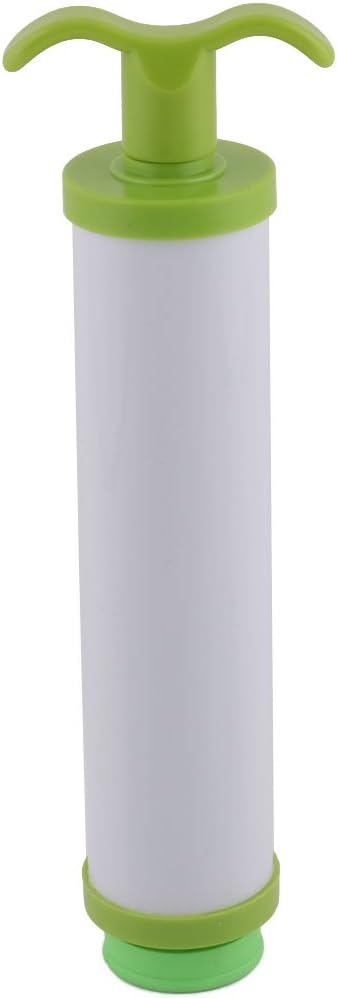 uxcell Plastic Compressed Vacuum Space Hand Air Deflation Pump White Green