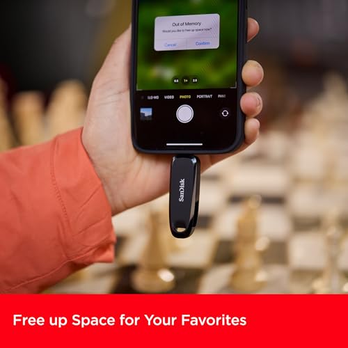 SanDisk Phone Drive 64GB USB Flash Drive (2-in-1 Phone storage, Reversible Type-C & Type-A connectors, For Smartphones, Tablets, Mac, Computers, Automatic Backup, Rescue PRO Deluxe) Black - Image 2