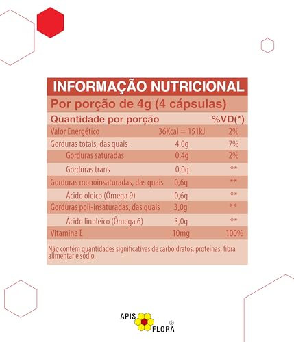 ÓLEO DE CÁRTAMO - 60 cápsulas de 1 g, Apis Flora