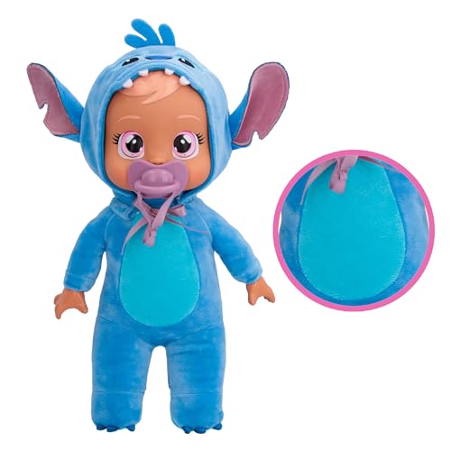 Cry Babies Disney 9\" Plush Baby Doll Tiny Cuddles Inspired by Disney Stitch That Cry Real Tears for Kids Age 18 Months and Up