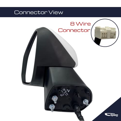 Spieg To1320384 Driver Side Mirror Replacement For Toyota Rav4 2019-2020 Power Adjusted Heated Blind Spot Monitoring Turn Signal Light 8 Pin (Lh) #TOP5