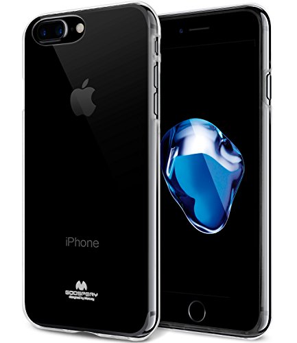 GOOSPERY Clear Jelly for Apple iPhone 8 Plus Case (2017) iPhone 7 Plus Case (2016) Slim Thin Rubber TPU Case (Clear)