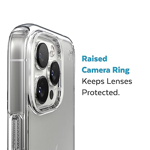 Image of Speck Clear iPhone 14 Pro Max Case - Drop Protection, Scratch Resistant Dual Layer Slim Phone Case for 6.7 Inch iPhones 14 Pro Max - MagSafe Compatible - Anti-Yellowing - Presidio Perfect-Clear /Clear