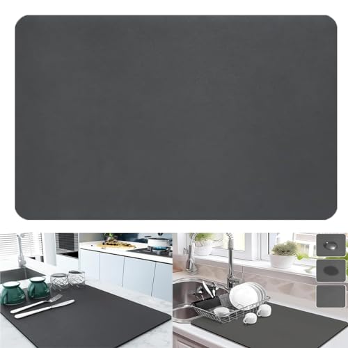 Uand Home Dish Drying Mat for kitchen Counter,Heat Resistant Drai...