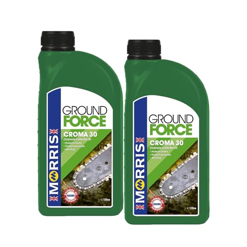 Ground Force Chainsaw Chain Oil & Guide Bar Blade Oil - 2 x 1L