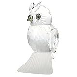 H&D HYALINE & DORA H&D Clear Crystal Owl Figurine Collection Paperweight Table Centerpiece Ornament