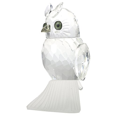 H&D HYALINE & DORA H&D Clear Crystal Owl Figurine Collection Paperweight Table Centerpiece Ornament