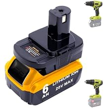 Biswaye Adapter Compatible with De-Walt 20V Battery to Replacement for Ryobi 18V One+ Battery, Adapter Compatible with Mil-Waukee 18V Batteries to Replacement for Ryobi 18V Batteries P102 P189 P107