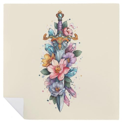 Servilletas de tela de espada con flores para banquetes memorables y cenas de gala 7