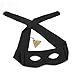 Halloween Mask Costume Lone Ranger Zorro Legendary Masked Crime-Fighter Mask Cosplay Party Mask for Men Adults Black