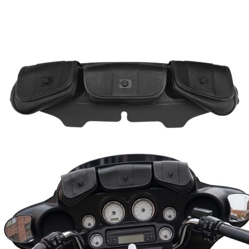 TCMT Windshield Saddle 3 Pouch Bag Fits For Harley 1997-2013 Electra Glide…