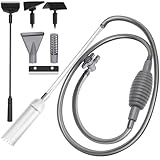 KOUHA Mulmsauger Aquarium Aquarium Sauger Handpumpe Aquarium Wasserwechsel Aquarium Reiniger 2,6m Fish Tank Wasserwechsel Aquarien Sauger mit 3 in 1 Algenschaber für Fischwasserglas und Wasserwechsel