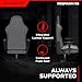Respawn 110 Ergonomic Gaming Chair - Reclining Office Video Game Swivel Chair with Lumbar Support, Headrest, Heavy Duty, High Back, Racing Style Gaming Recliner Seat for Computer Gamer - Gray Fabric