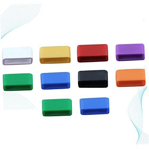 Anillos móviles para correa de reloj con conector y retenedor de bucle negro 6